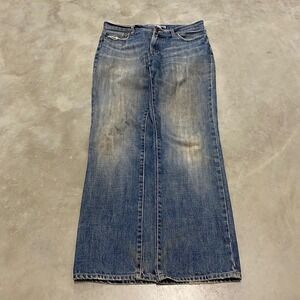 GAP Men Straight Fit Blue Wash Denim Jeans Size 33x32
